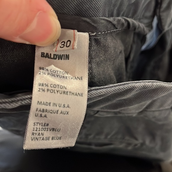 Baldwin Denim Washed Blue Chinos - Picture 7 of 9